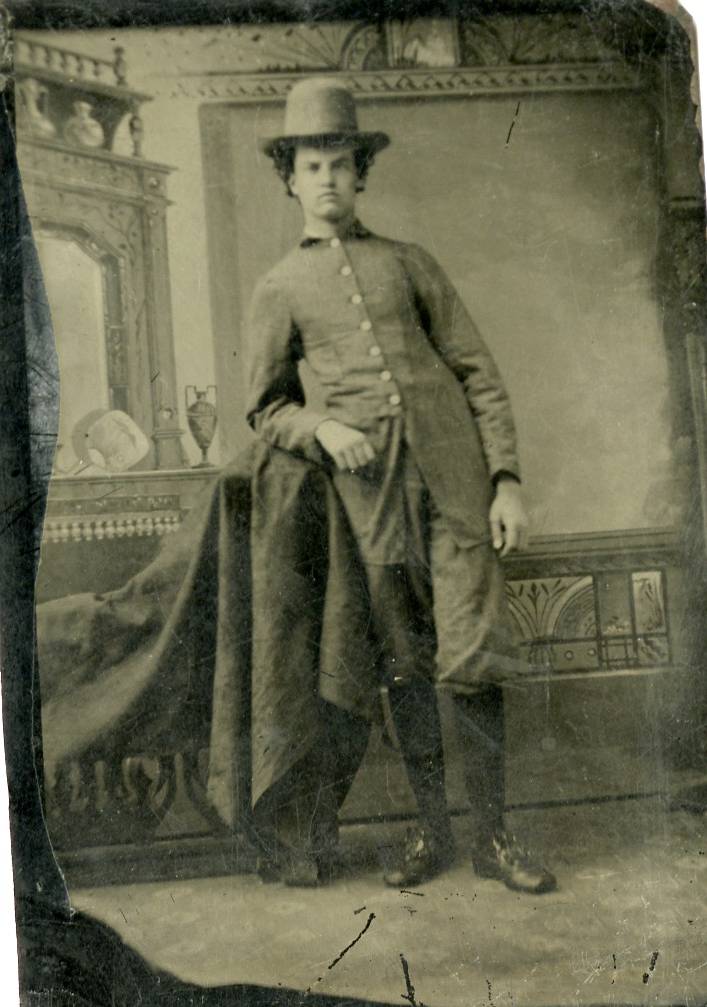 tintype portrait of a young man